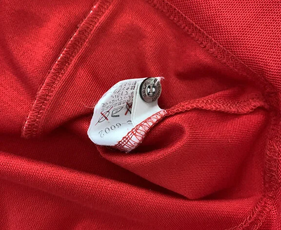 Women'‘s Vintage Givenchy Golf red and black long sleeve rugby.