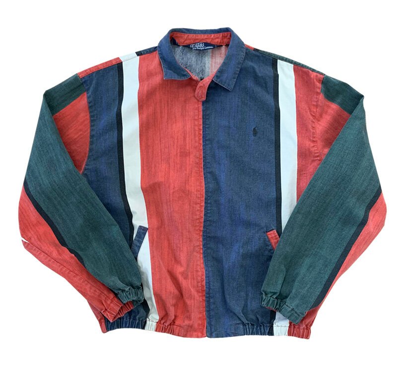 Vintage Polo Ralph Lauren Colorful Striped Jacket (Size L) — Roots