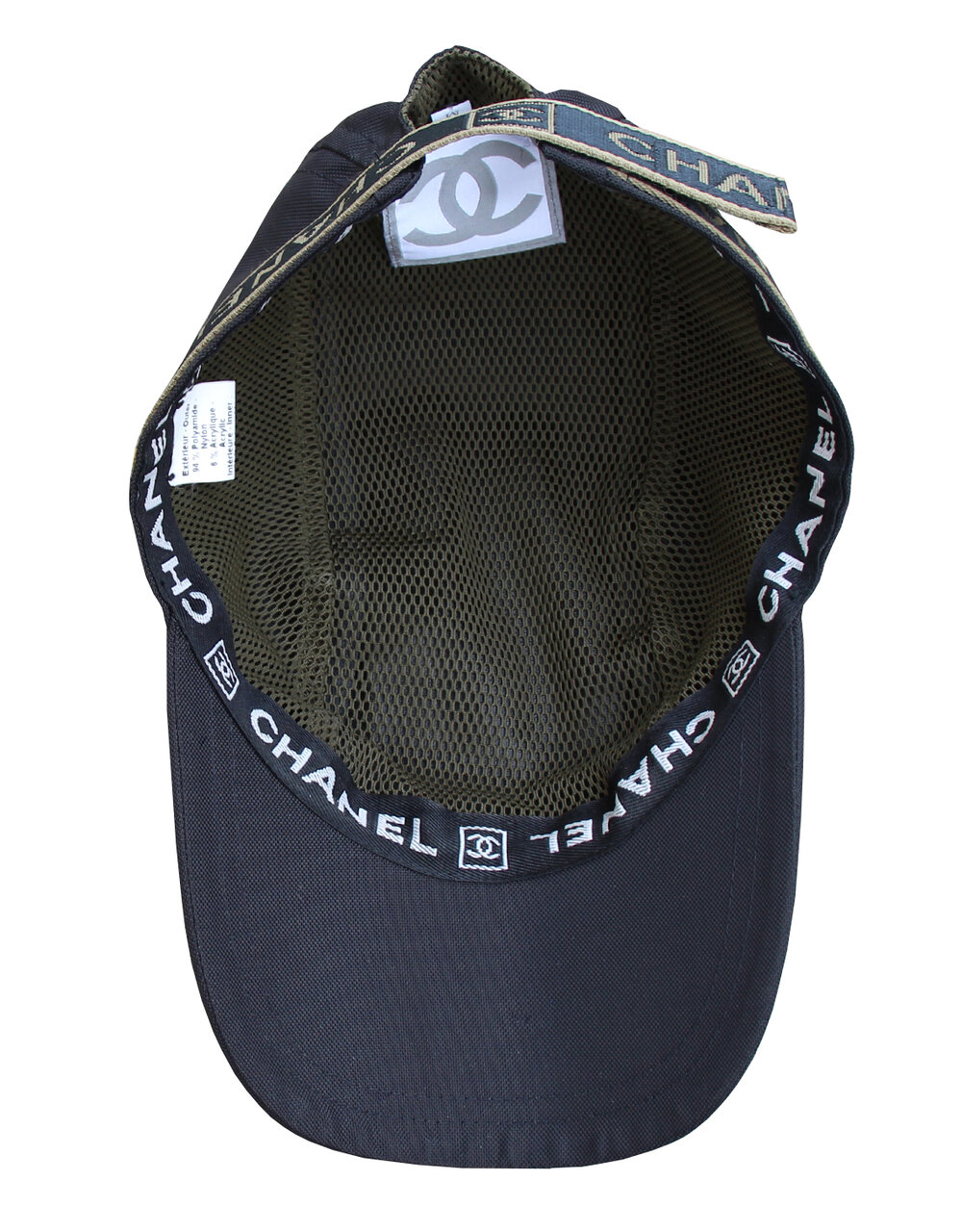 CHANEL Hat Cap Hat Coco Logo Velor Size M Col Black
