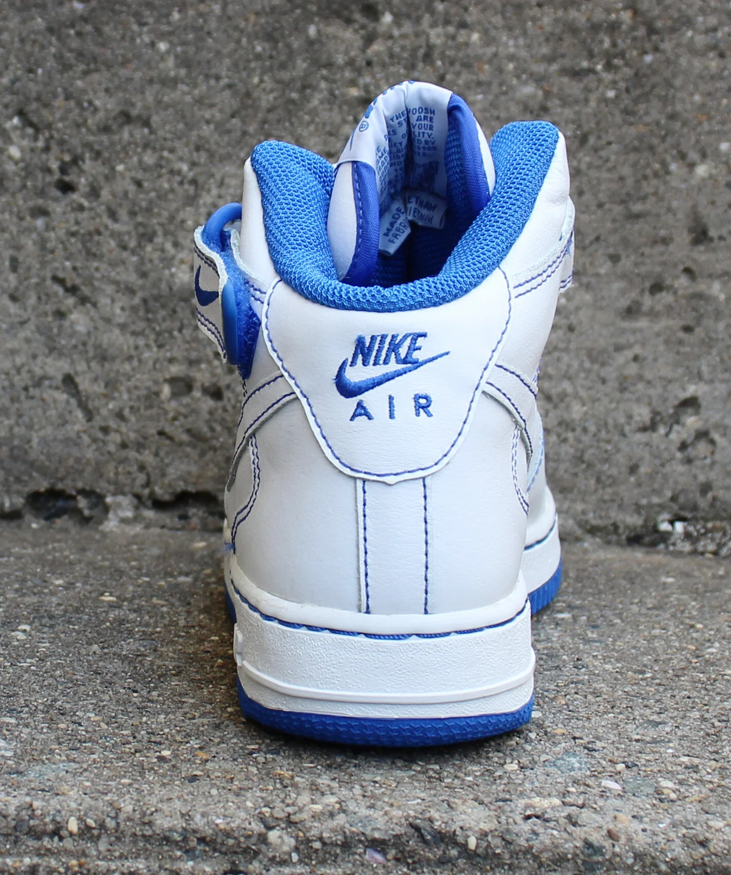 Kids Nike Air Force 1 Mid white and royal