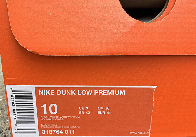 Nike Dunk Low Premium Black , White, Varsity Royal