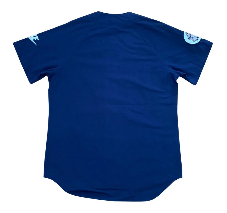 Vintage 90s Nike Georgetown University Navy Baseball Jersey.