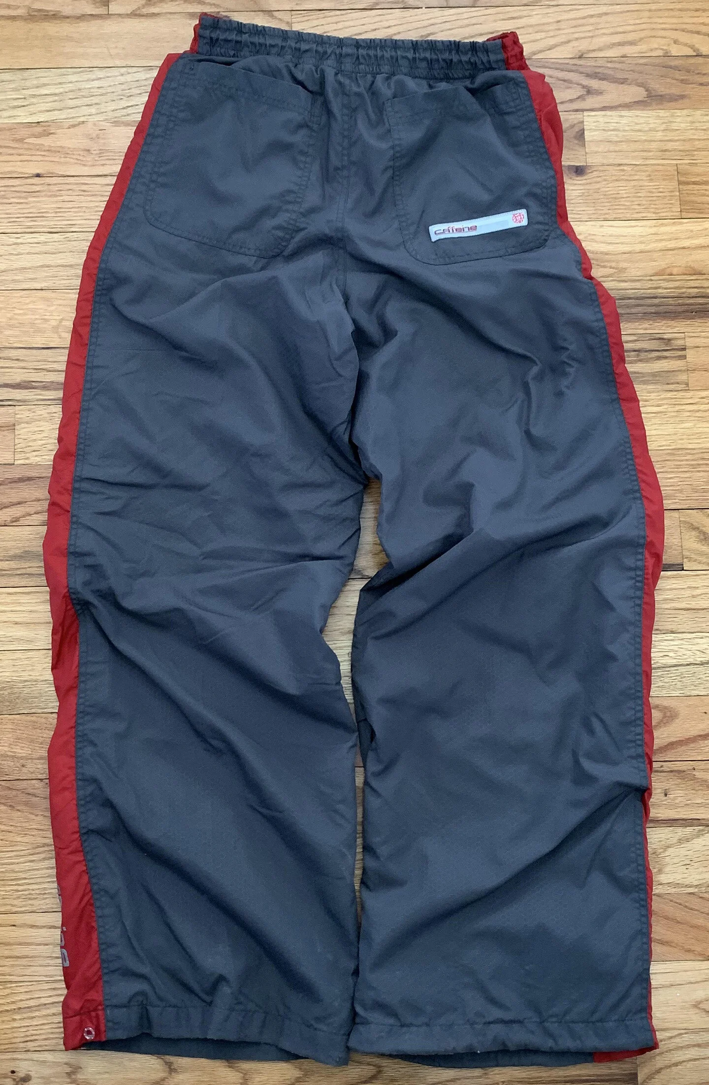 Vintage 90s Caffeine grey and red cargo pants.