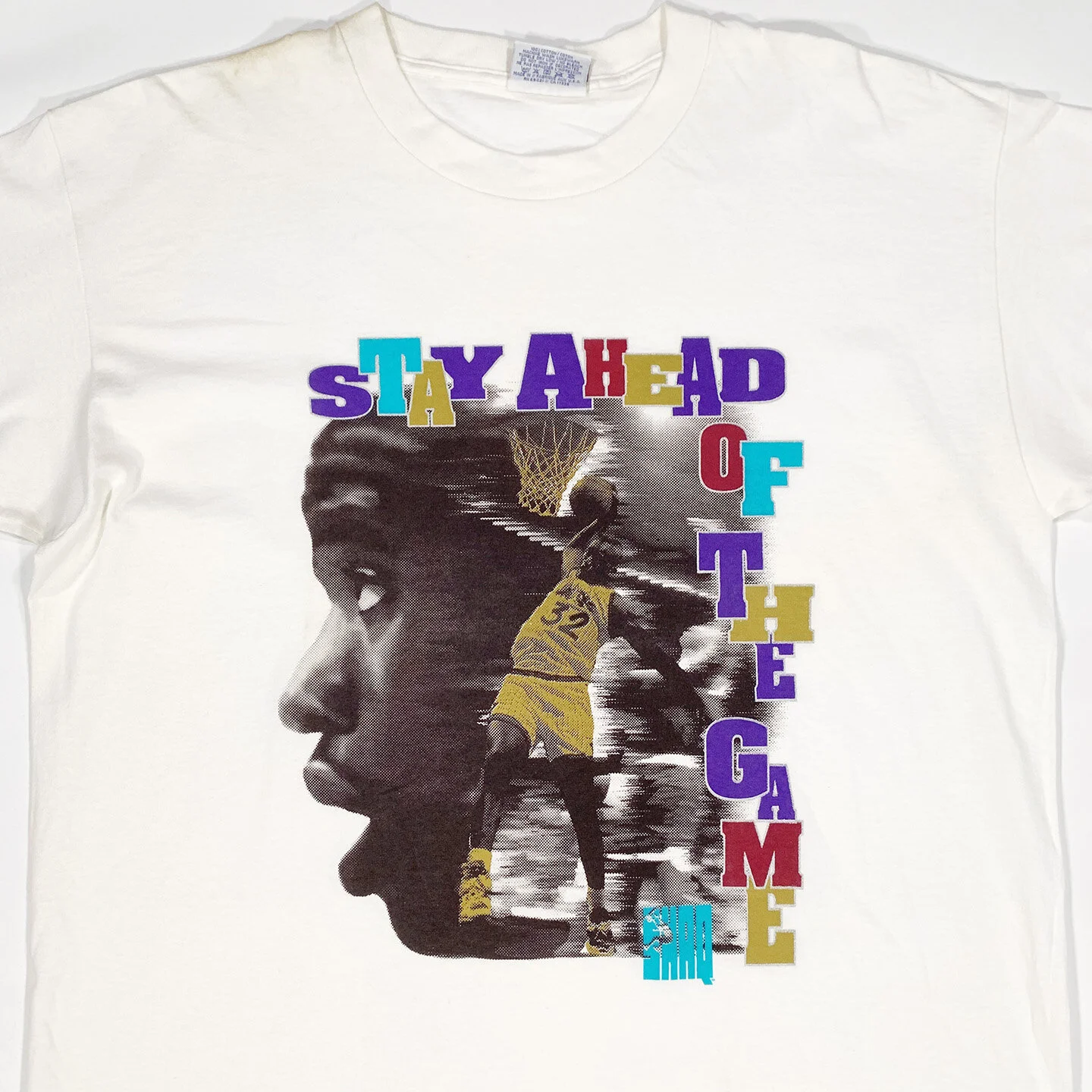 Vintage Reebok Shaq Stay Ahead Of the Game T Shirt.