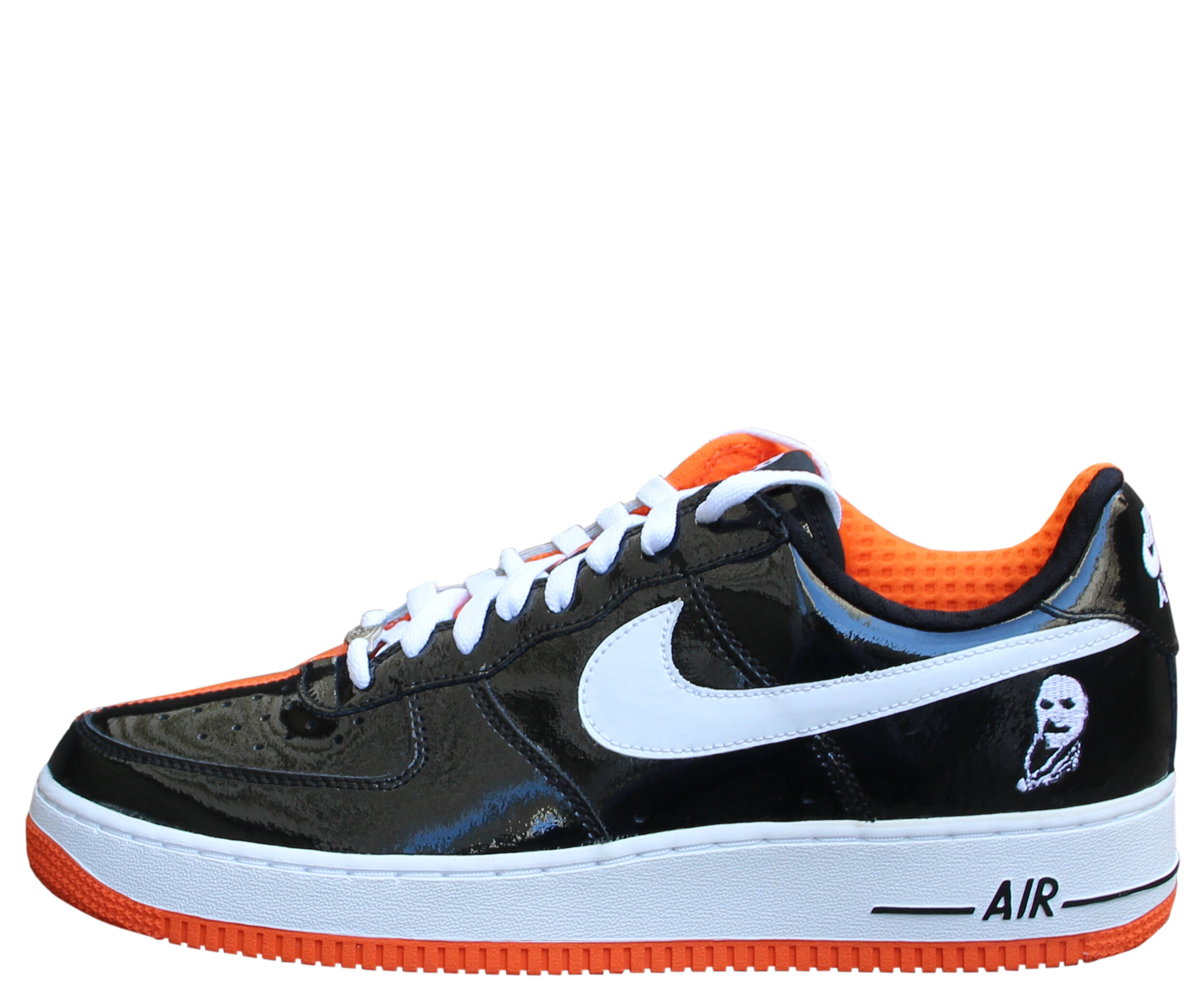 nike air force 1 black white orange