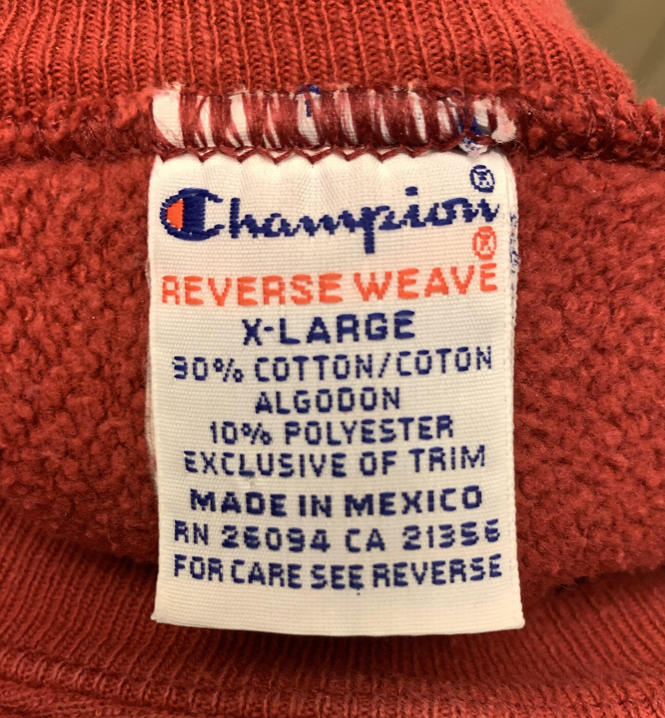 Vintage Champion Reverse Weave Collegiate Spell Out Red Crewneck Sweatshirt  Size XL — Roots