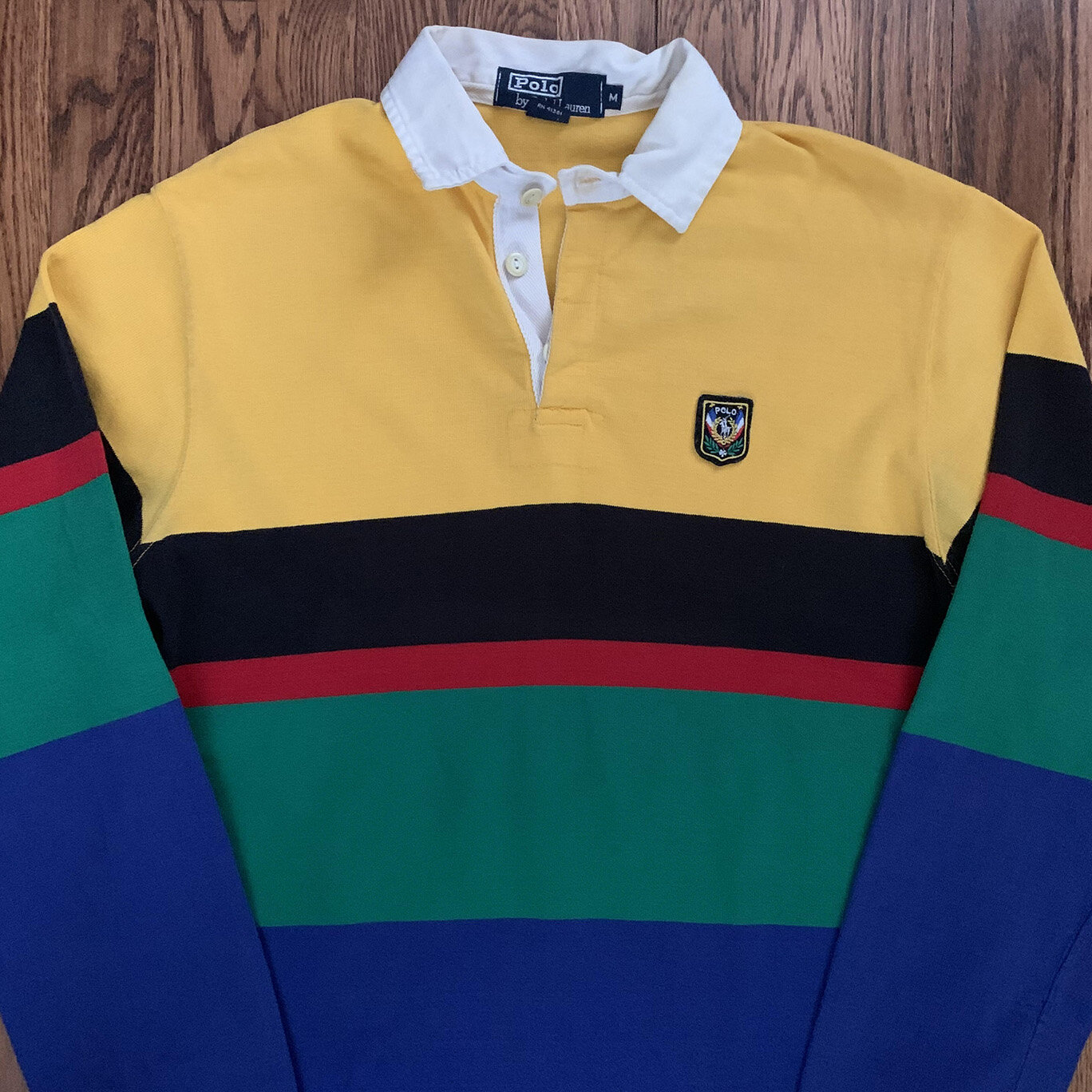 Vintage Polo Ralph Lauren Colorful Uni Crest Rugby (Size M) — Roots