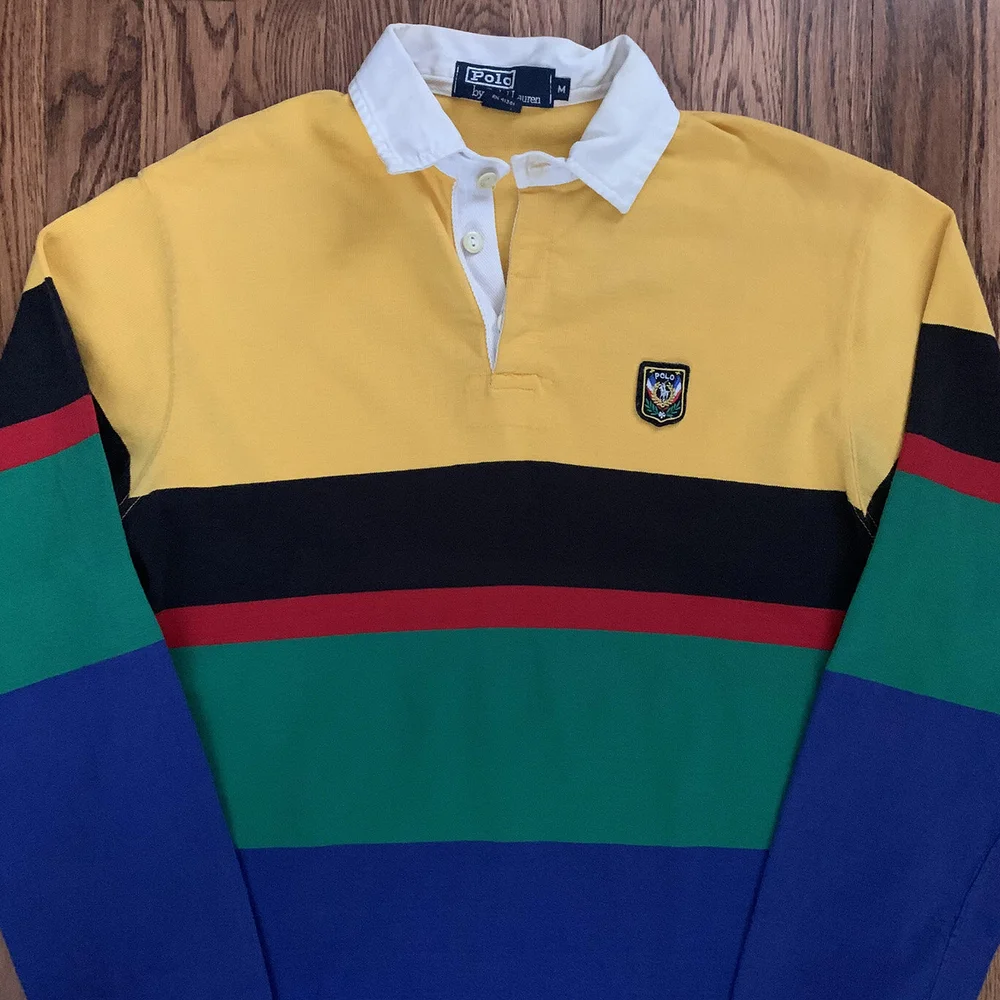 Vintage Polo Ralph Lauren Colorful Uni Crest Rugby (Size M) — RootsBK