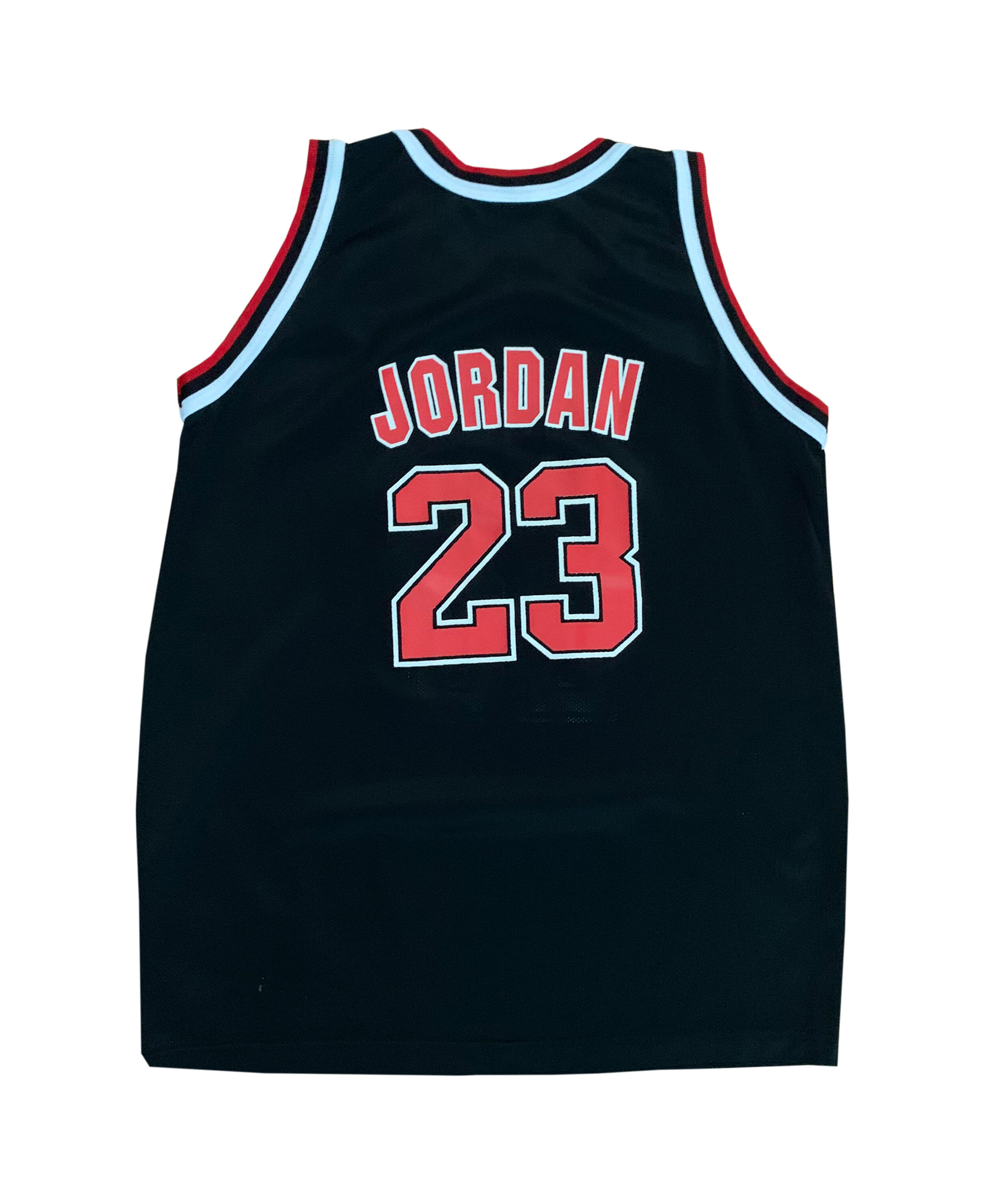 Vintage 90s Champion Chicago Bulls Jordan Black red replica jersey
