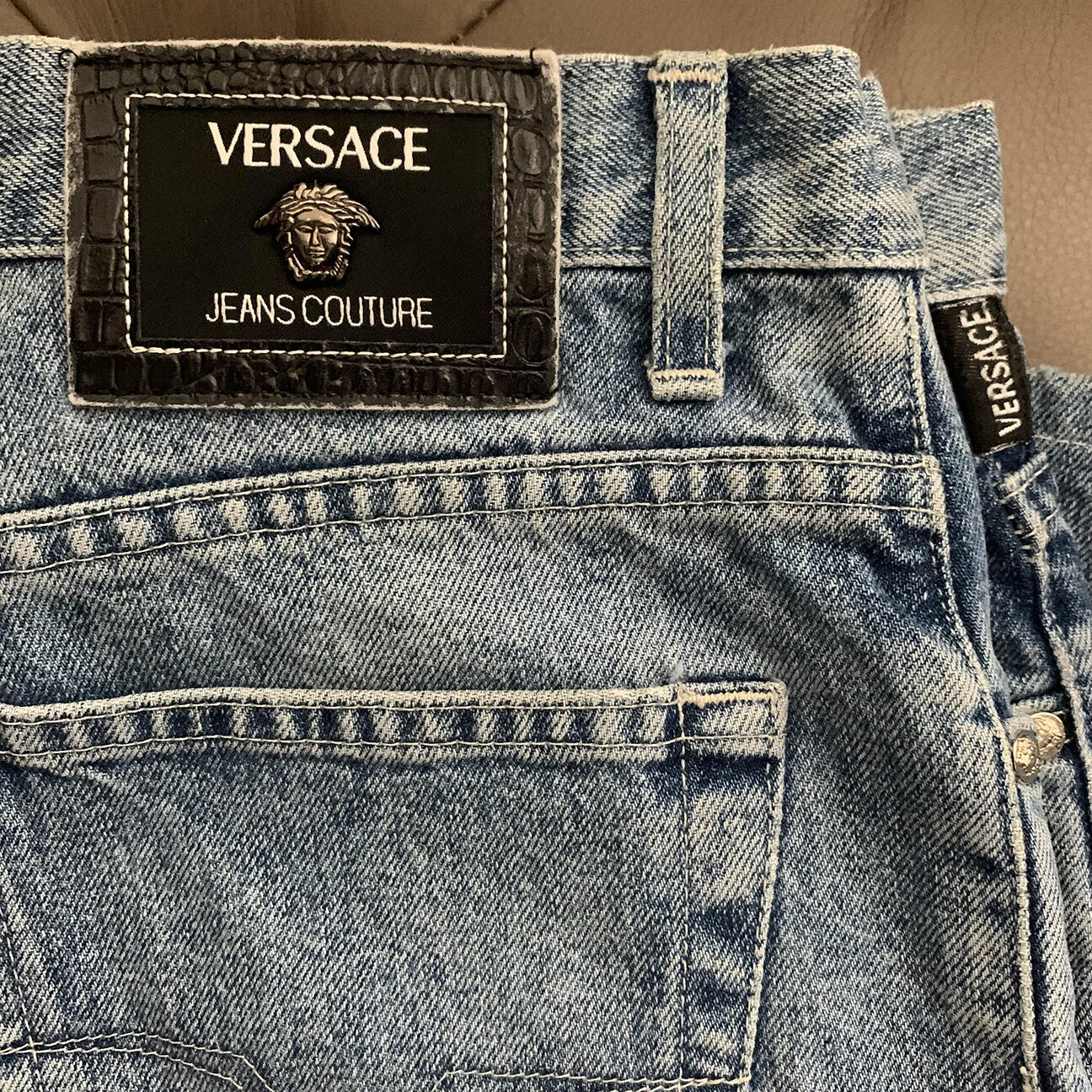  Vintage Versace Jeans Couture light blue Denim Jeans