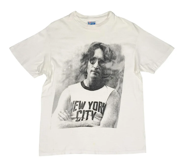 Vintage John Lennon New York City T Shirt (Size L,Fits Smaller 