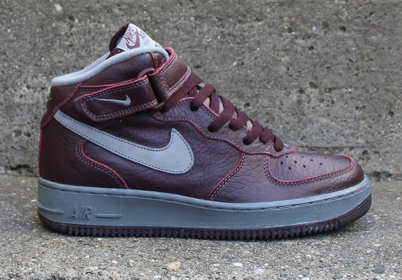 Nike Air Force 1 Mid Mahogany and Cool Grey