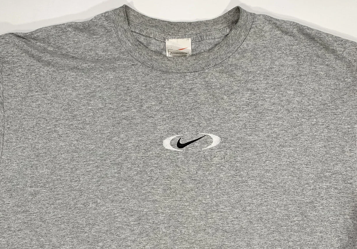 Vintage Nike Swoosh Heather Grey T Shirt
