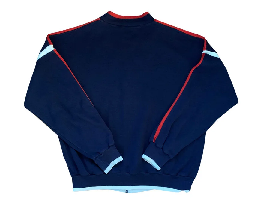 Vintage 90s Christian Dior Navy and Red sweat full zip jacket.