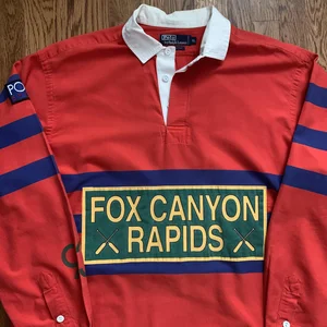 Vintage Polo Ralph Lauren Fox Canyon Rapids Button Down (Size XL 