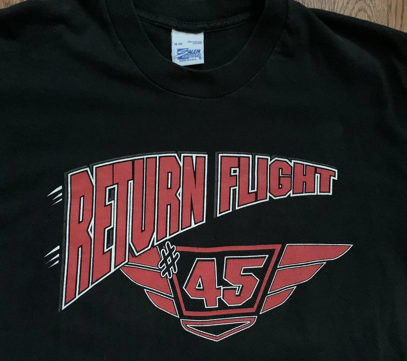 Vintage Salem Return Flight 45 t shirt.
