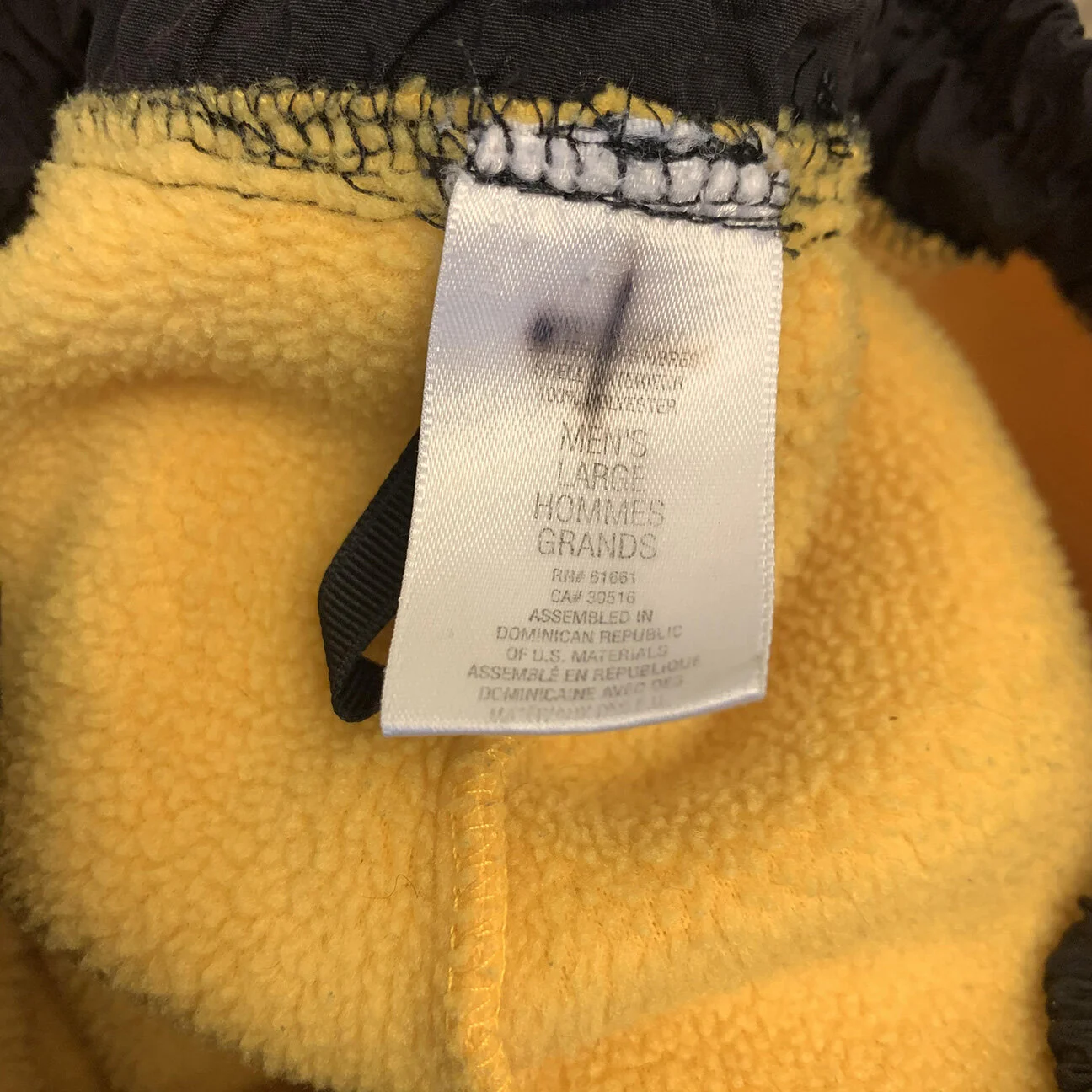 Vintage The North Face Yellow and black fleece pants