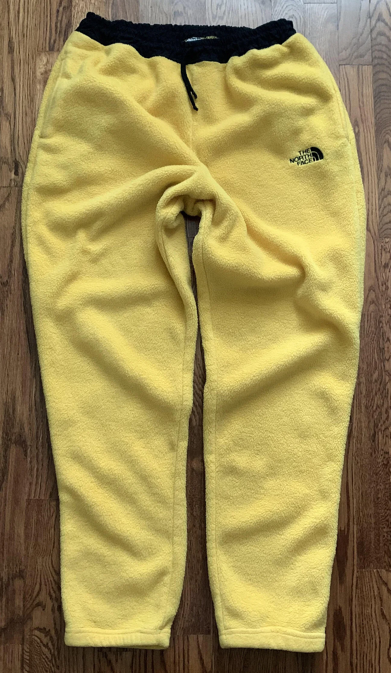 Vintage The North Face Yellow and black fleece pants