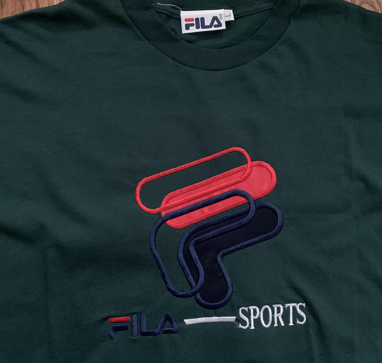 Vintage Bootleg Fila Sport Green T Shirt (Size L) NWOT — Roots