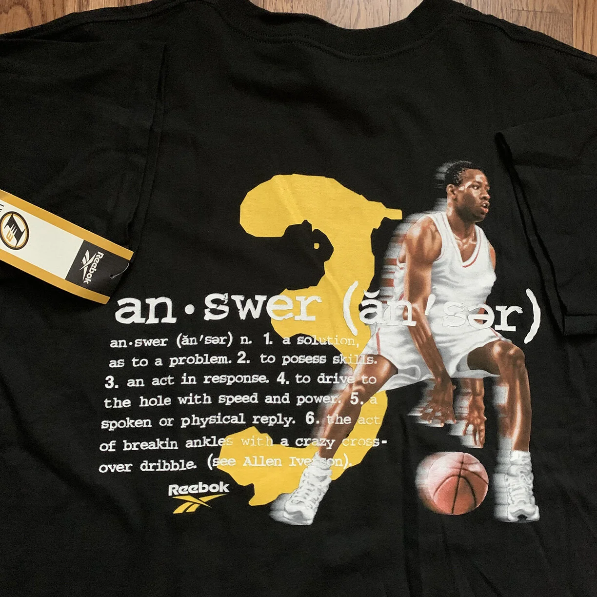 Vintage 1997 Reebok Allen Iverson Rookie T Shirt