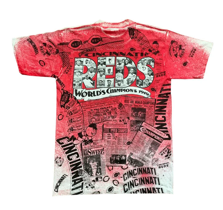 Vintage Great Memories Cincinnati Reds All Over Print T Shirt