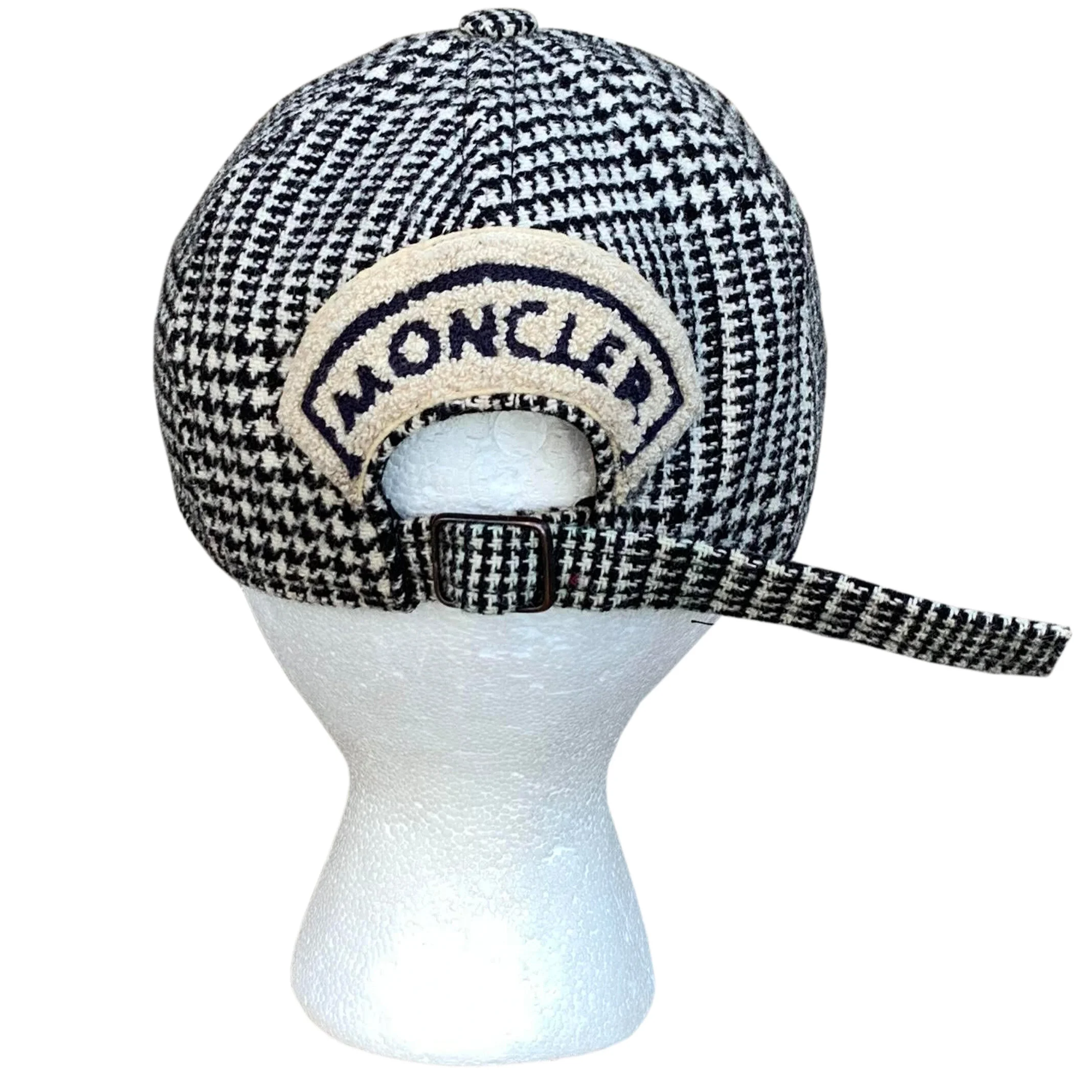 Moncler Houndstooth Logo Hat