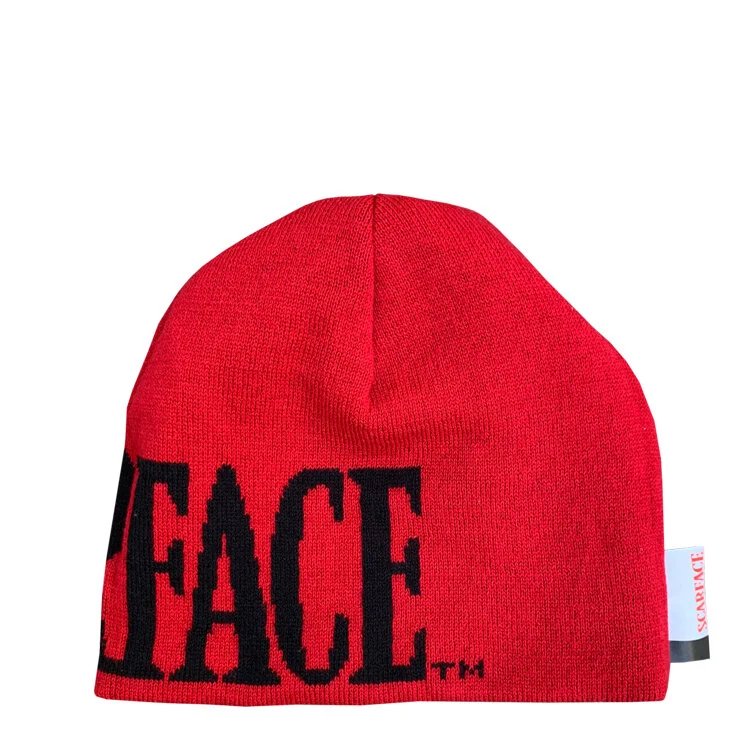 Vintage Scarface Black and red reversible beanie