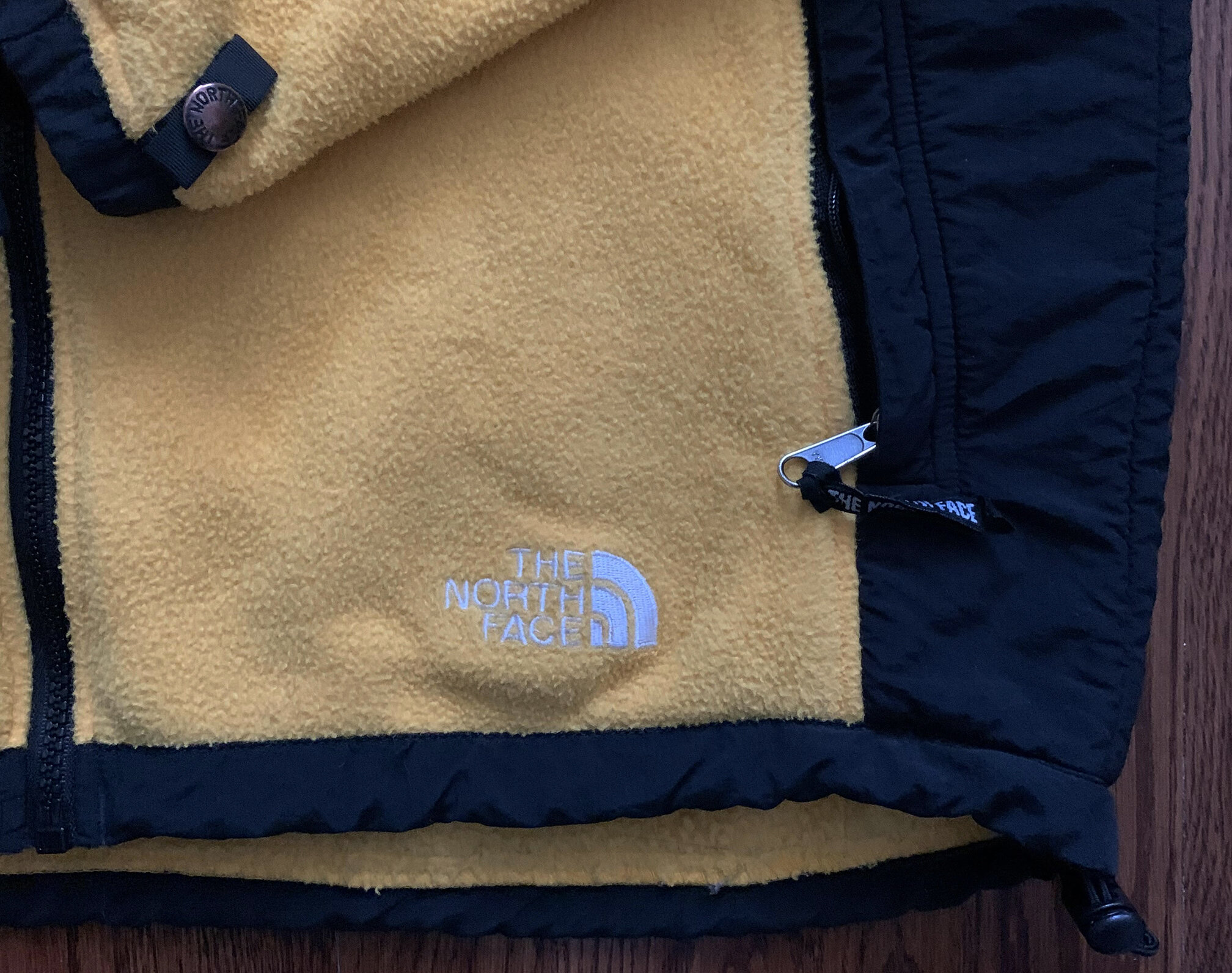 Vintage The North Face Yellow / Black Fleece Jacket (Size M) — Roots