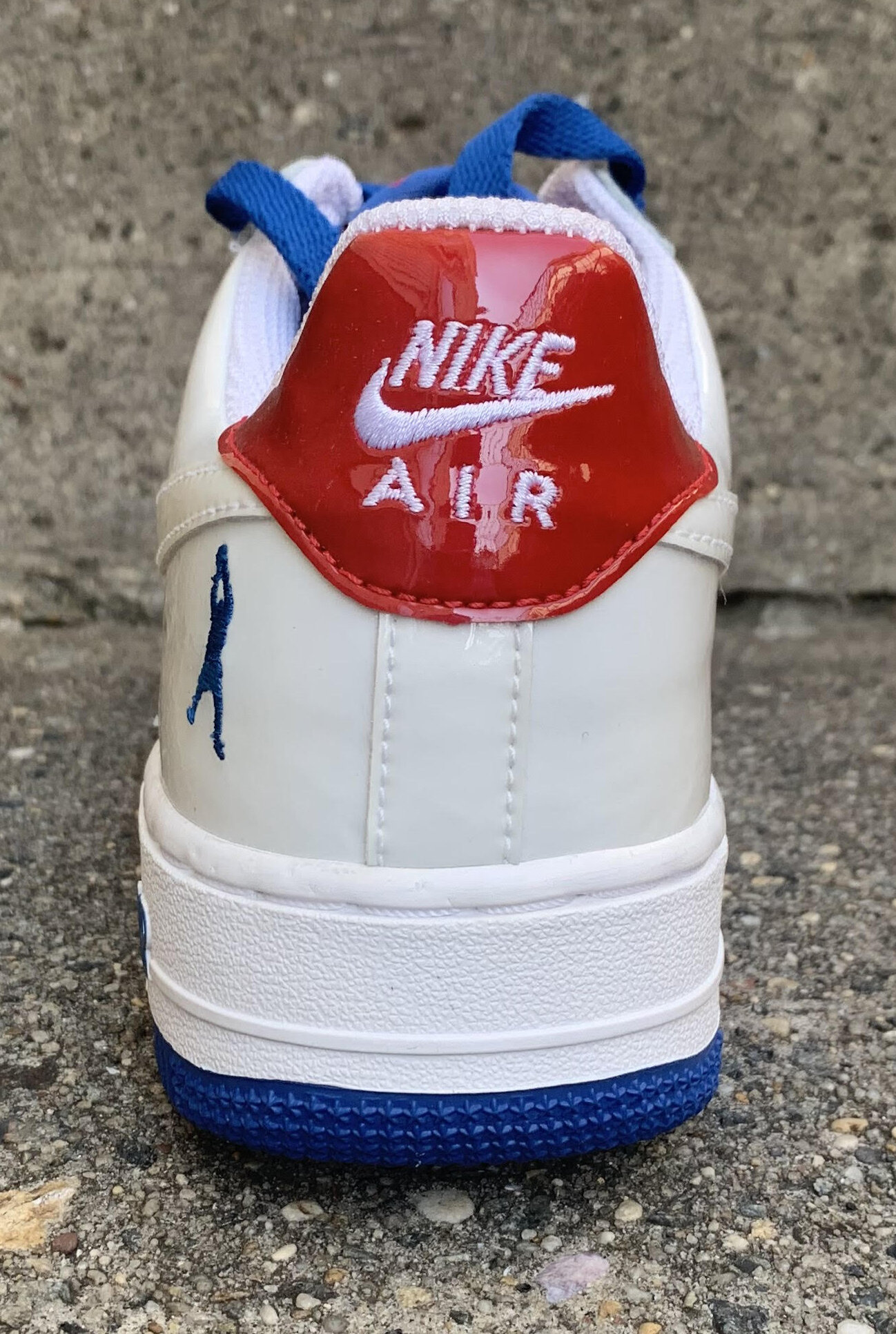 Kids Nike Air Force 1 Low Sheed Blue Jay White Varsity Red
