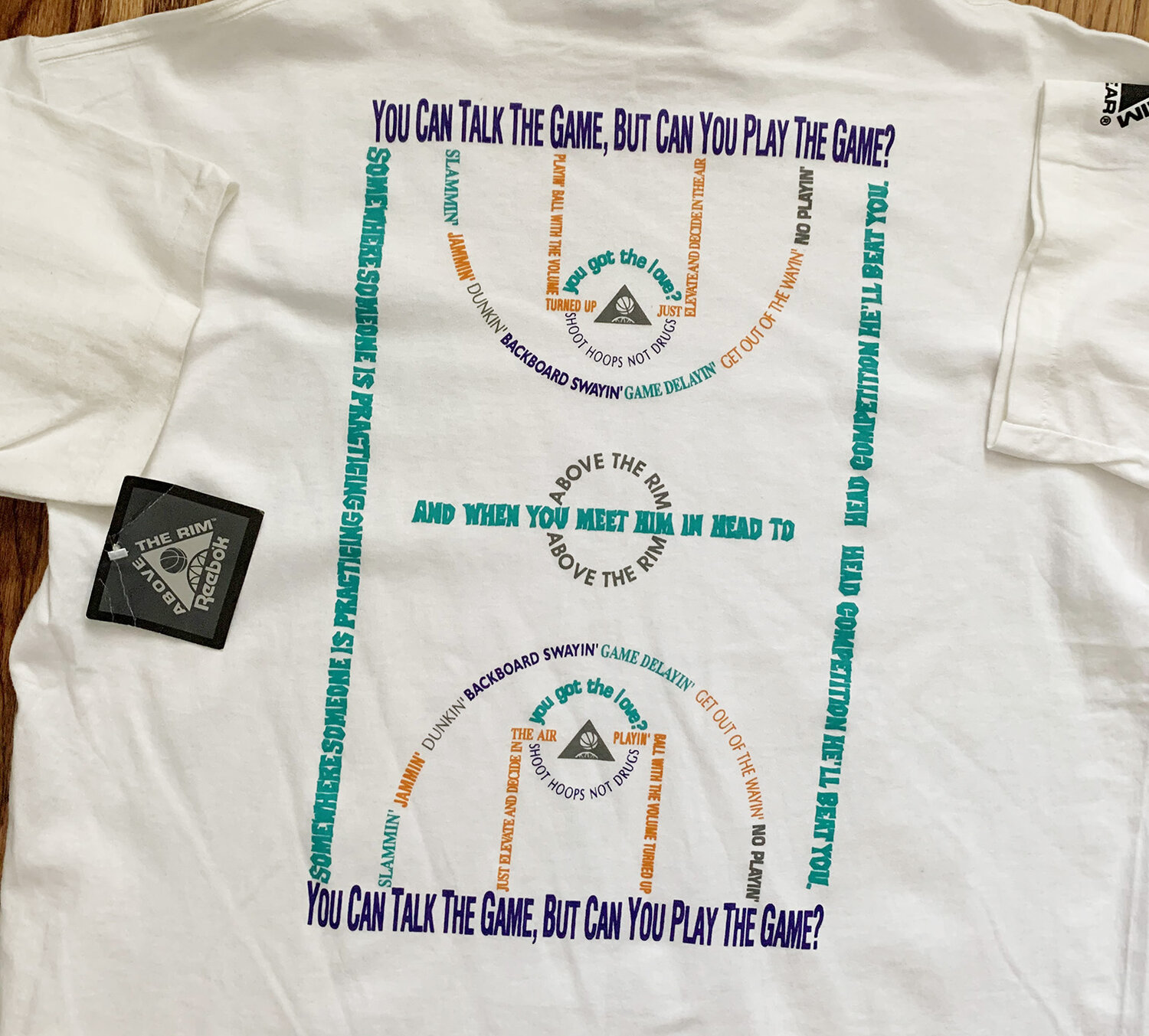Details about Vintage NWT 90s Reebok Above The Rim Hoopwear Green Single Stitch XL T Shirt Details about Vintage NWT 90s Reebok Above The Rim Hoopwear Green Single Stitch XL T Shirt