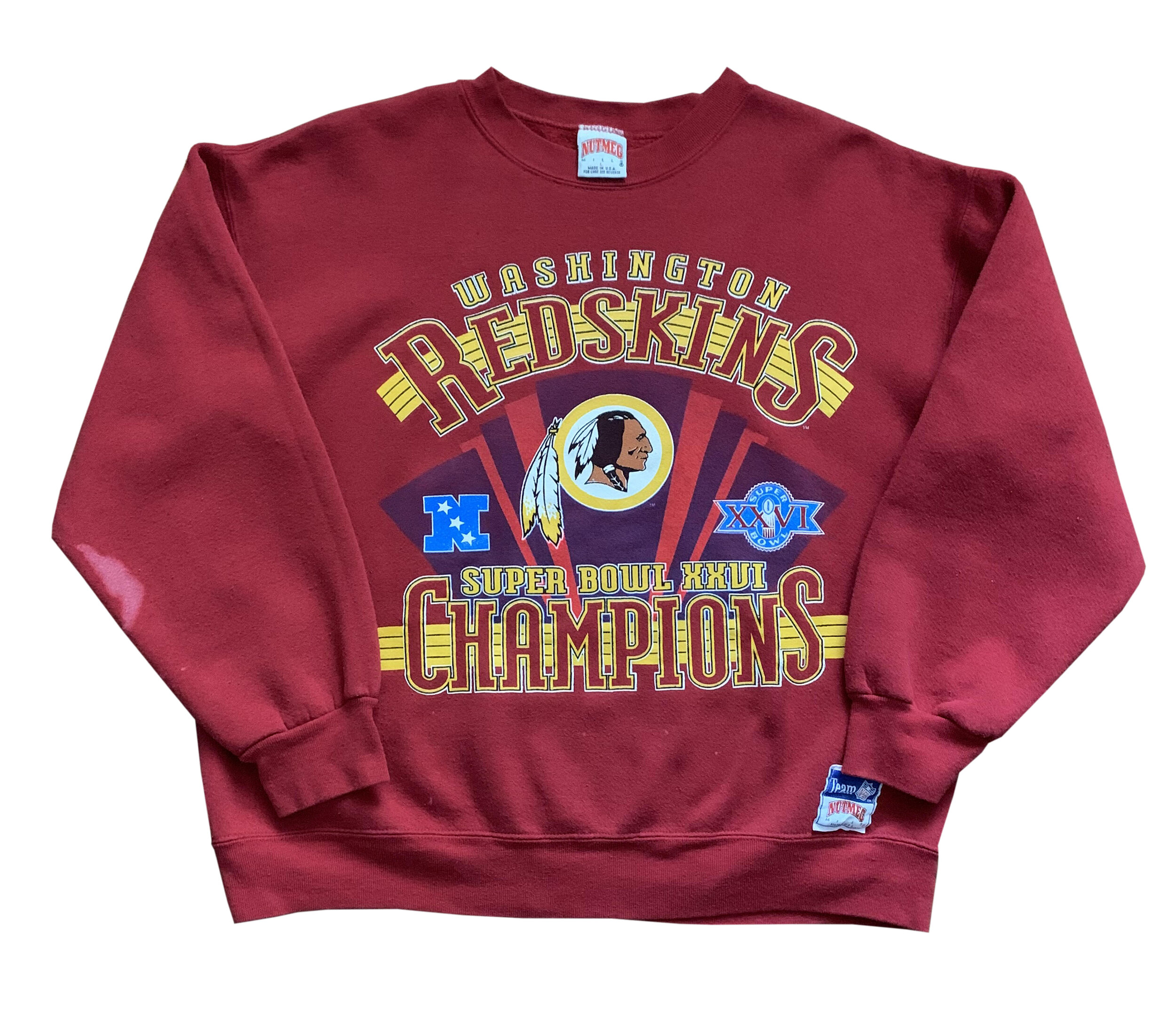 redskins crew sweatshirt