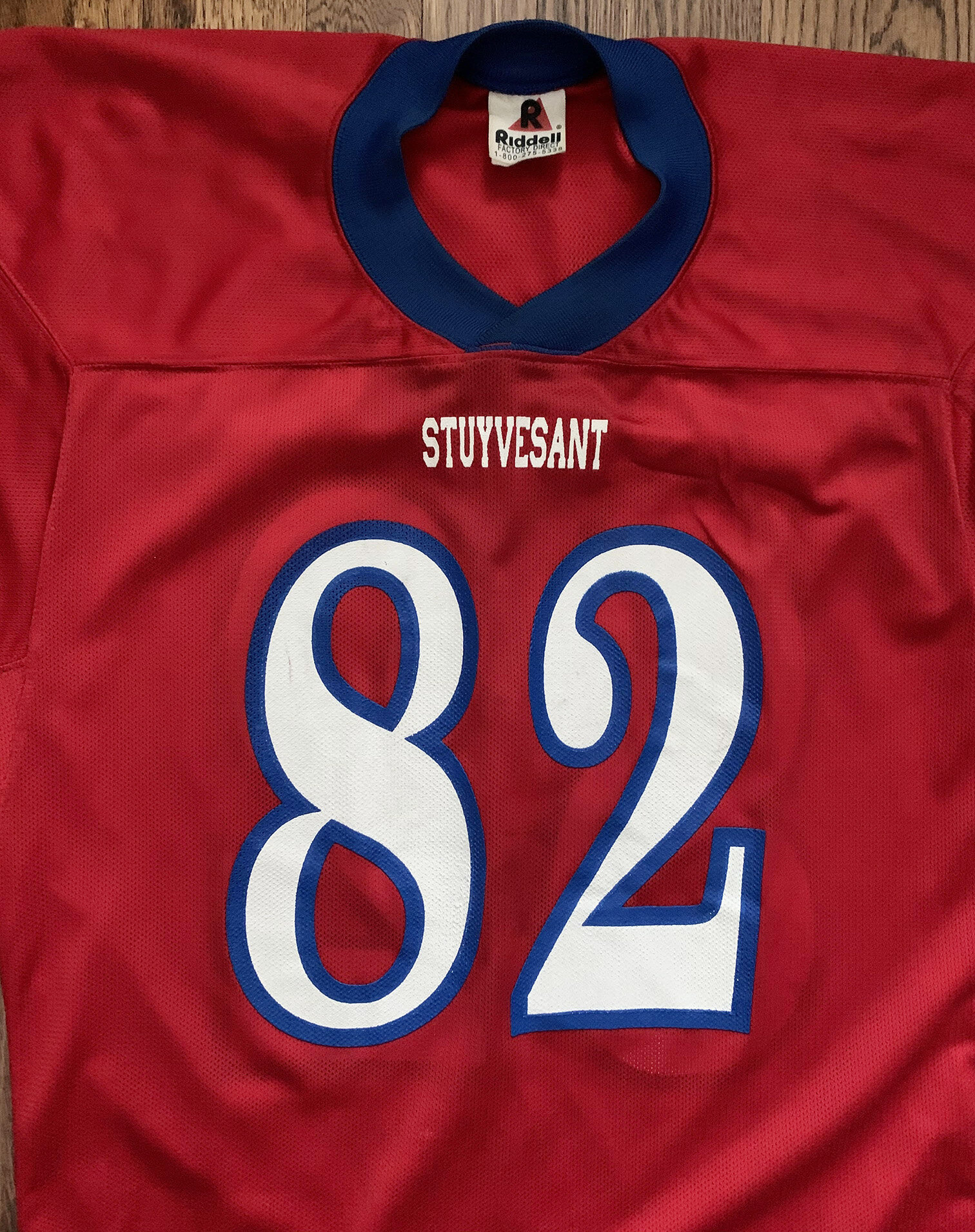 Vintage 90s Riddell Stuyvesant Peglegs Red Football Jersey