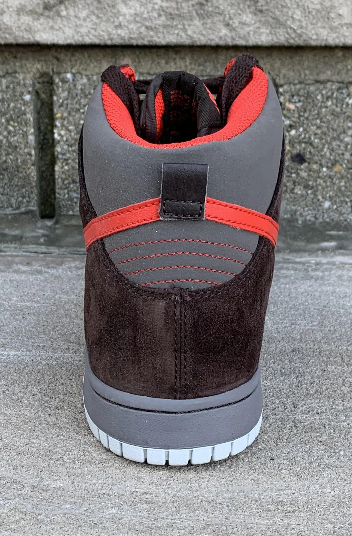 nike dunk high red and black