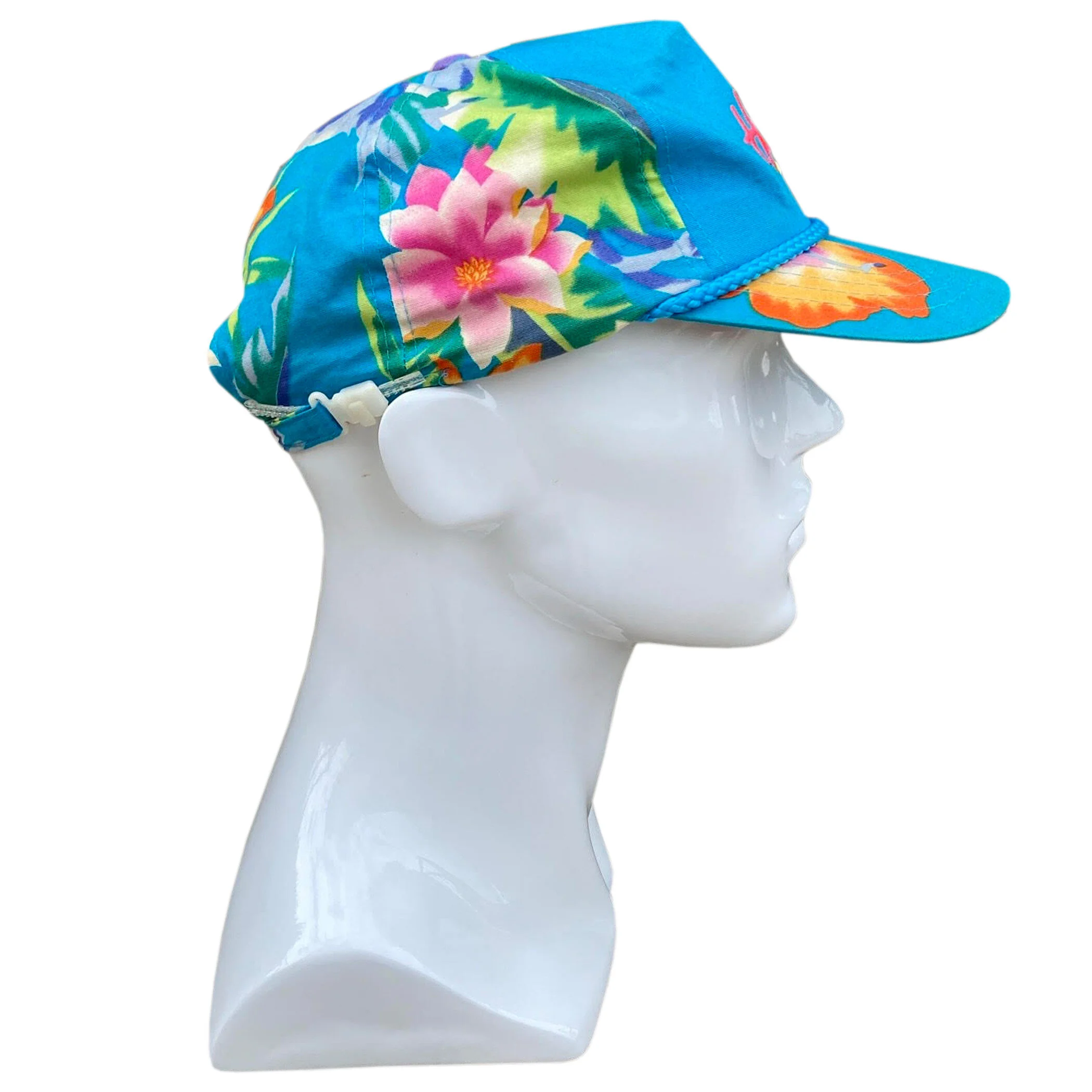Vintage Hawaii Floral Zipper Back Hat