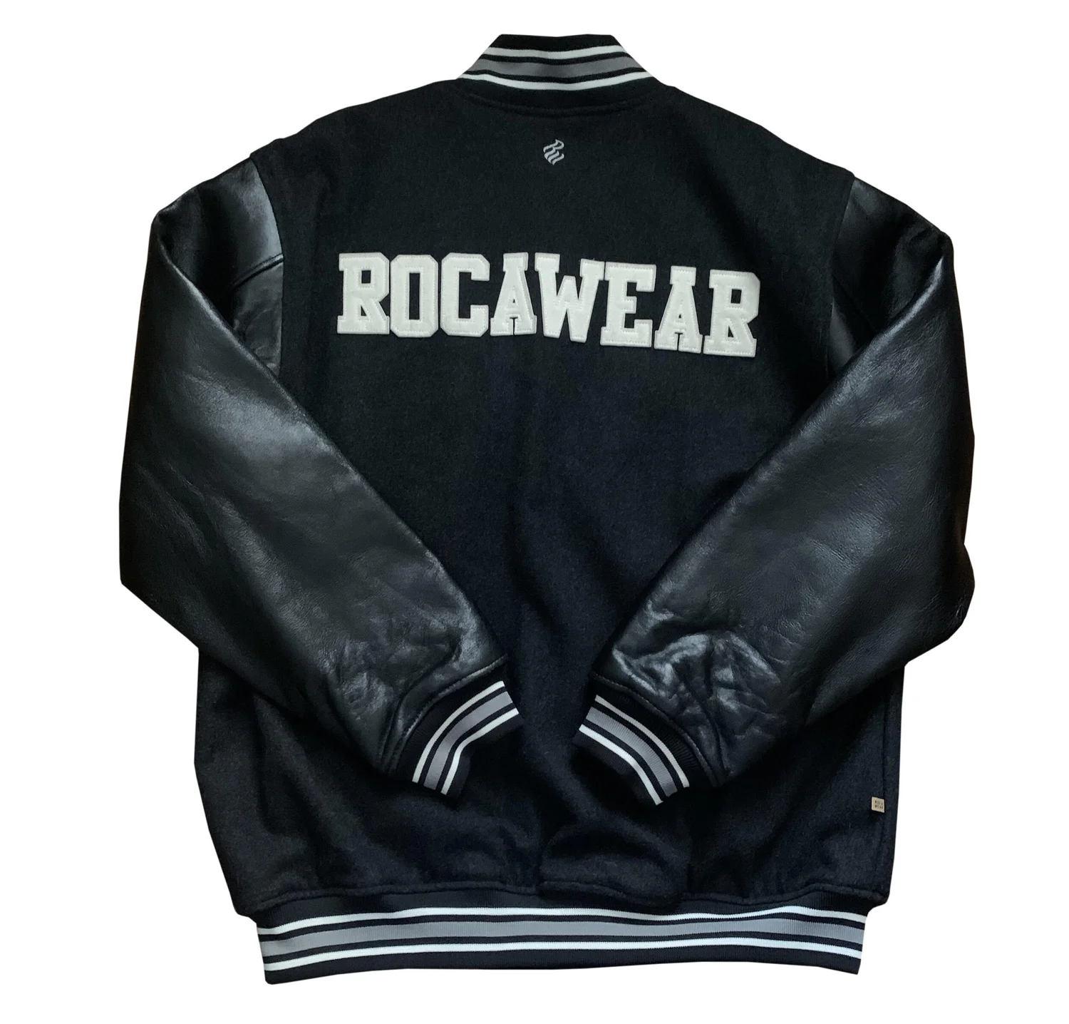 Rocawear Charcoal Black Varsity Jacket (Size L) — RootsBK