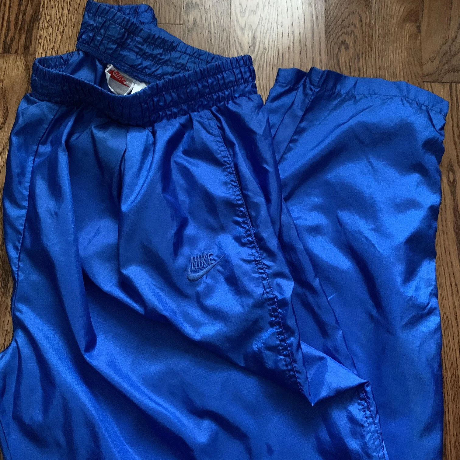 Vintage 90s Nike Royal Blue Windbreaker Pants.