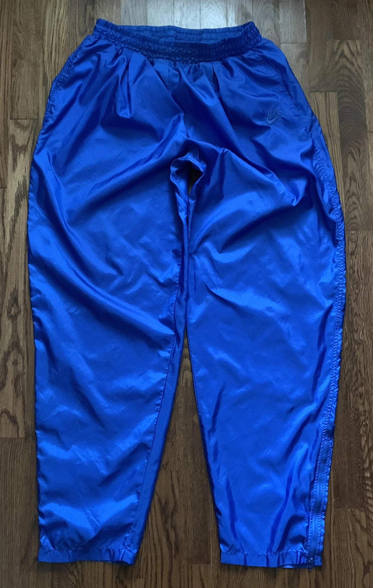 Vintage 90s Nike Royal Blue Windbreaker Pants.
