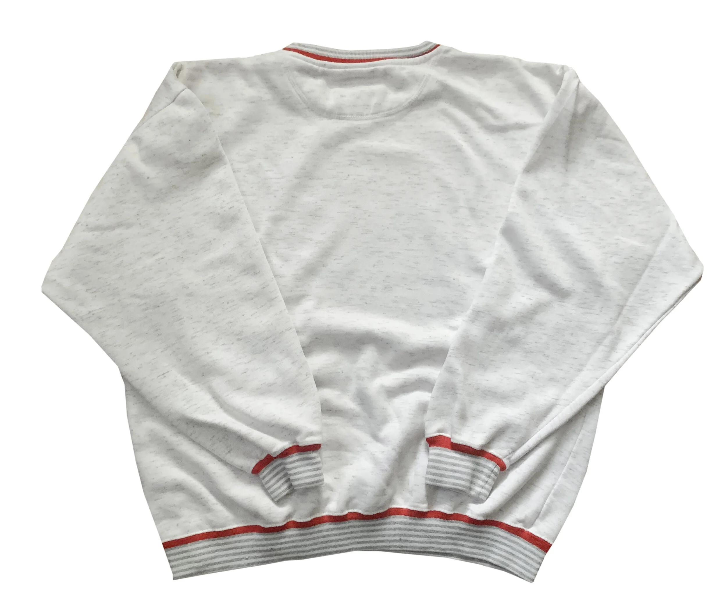 Vintage Gear Apple Heather Grey White Crewneck Sweatshirt