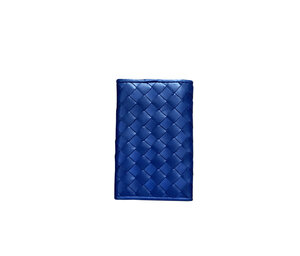 Christian Dior Woven Royal Blue Card Holder — Roots