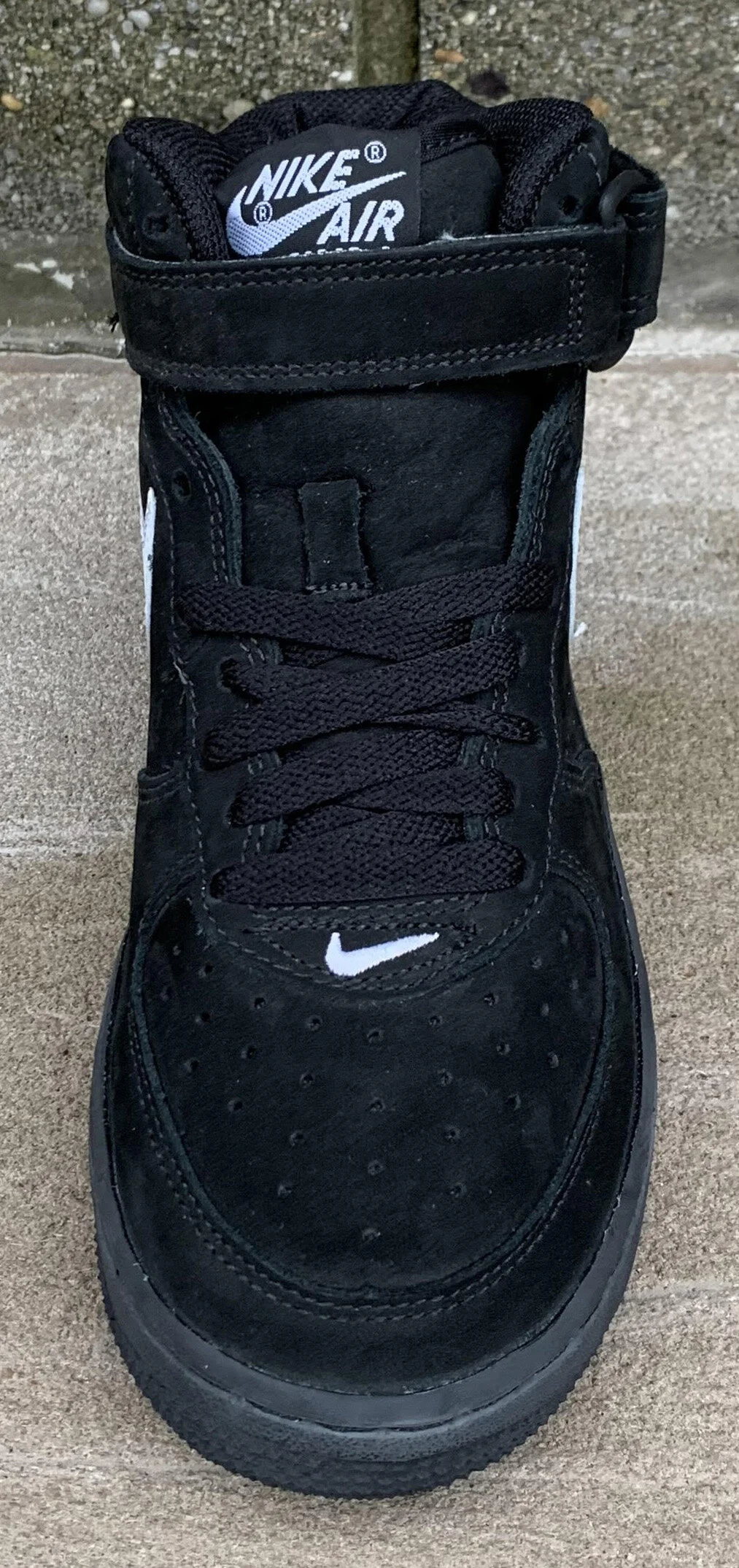 Kids Nike Air Force 1 Mid black white