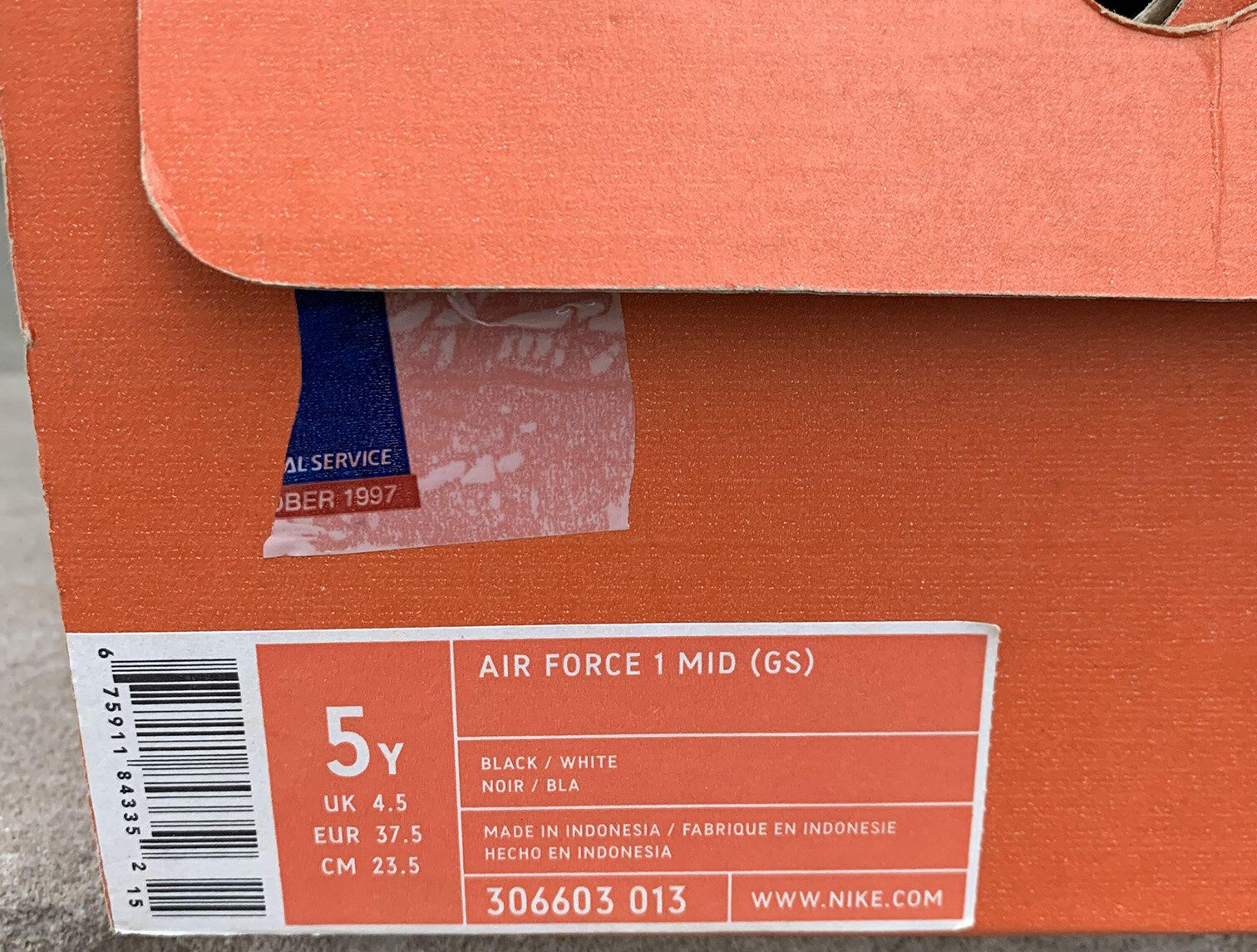 air force 1 size 5 kids