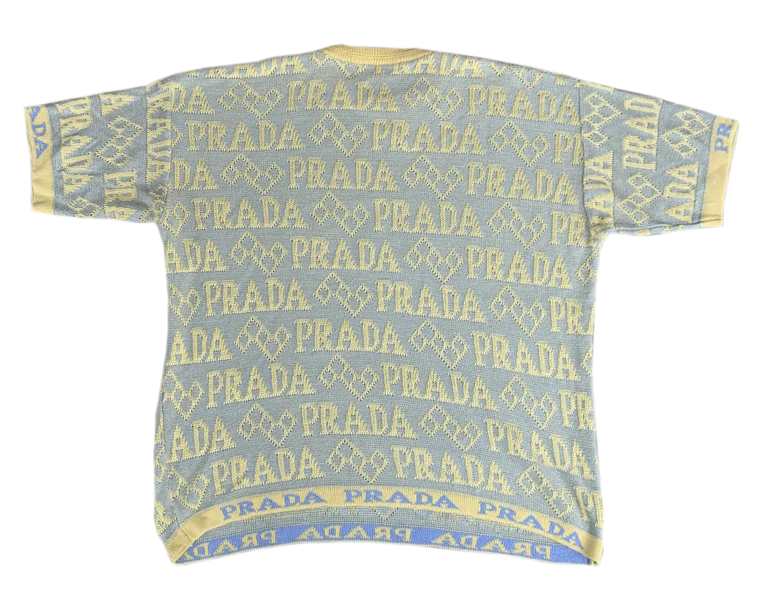 Bootleg Vintage Prada All Over Print Spell Out Shirt