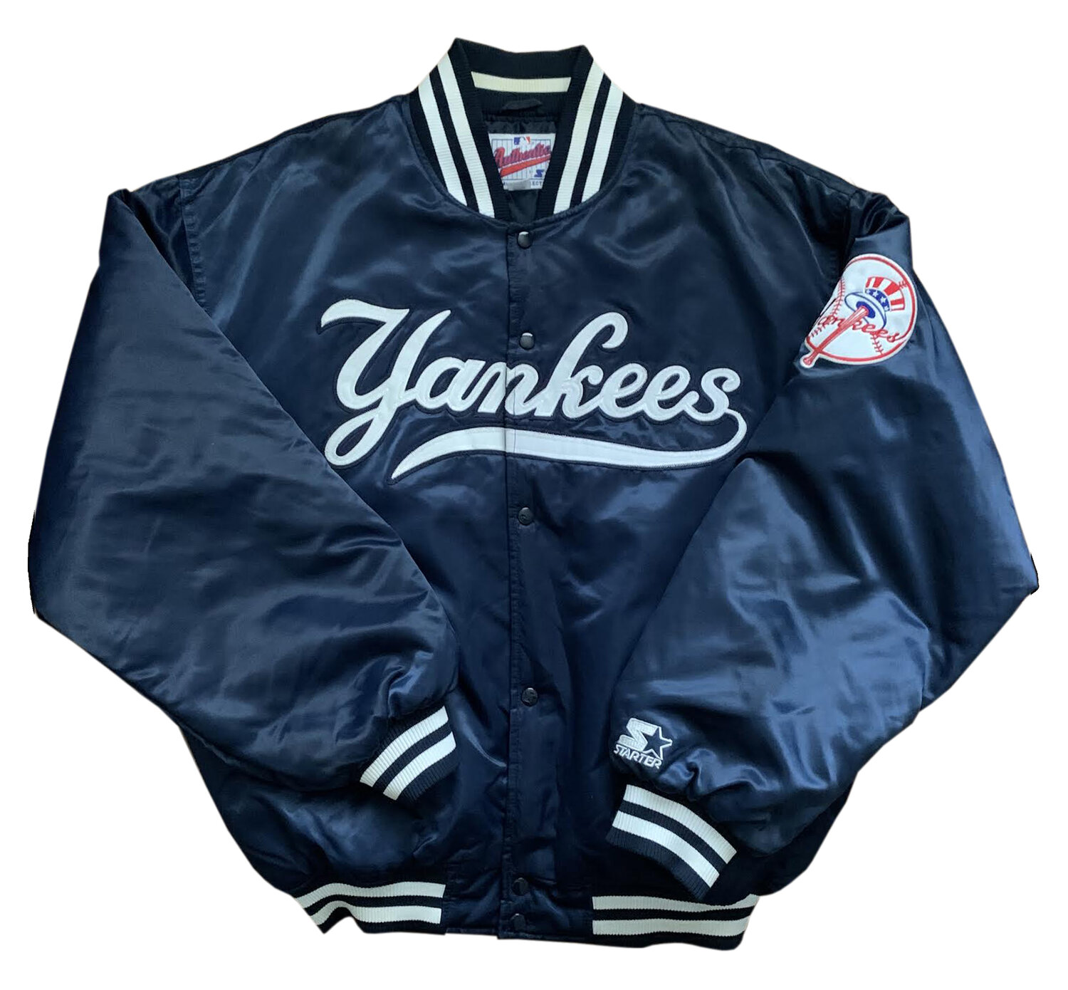 Satin Starter Dugout New York Yankees Golden Jacket - Jackets Masters