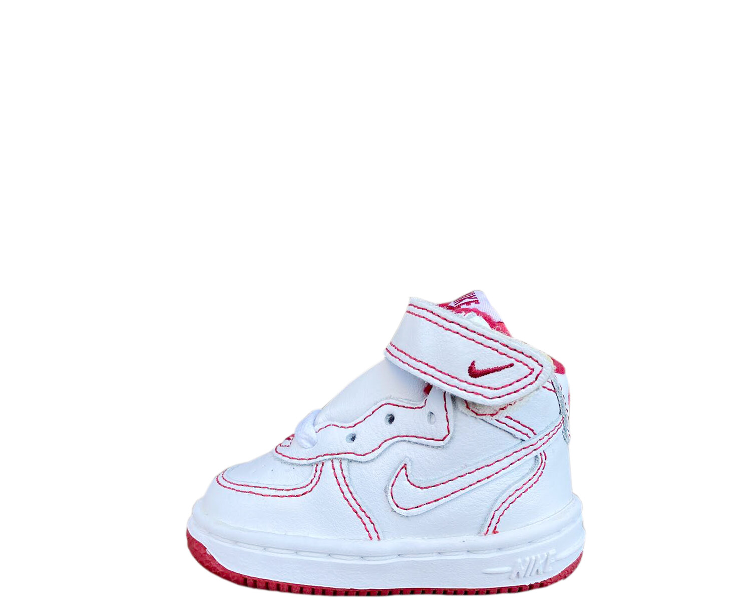 Baby Nike Air Force 1 Mid White / Red (Size 2c) DS — Roots