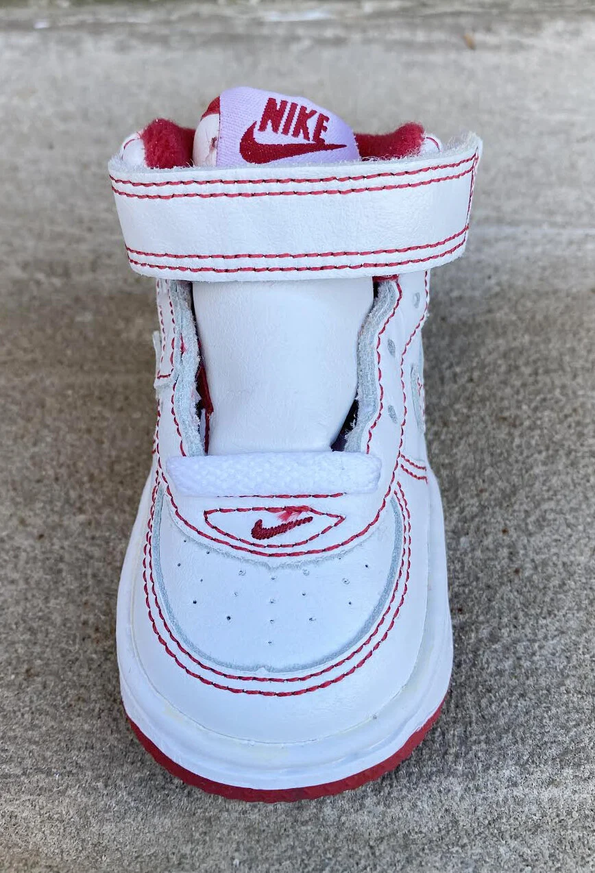Baby Nike Air Force 1 Mid White / Red.