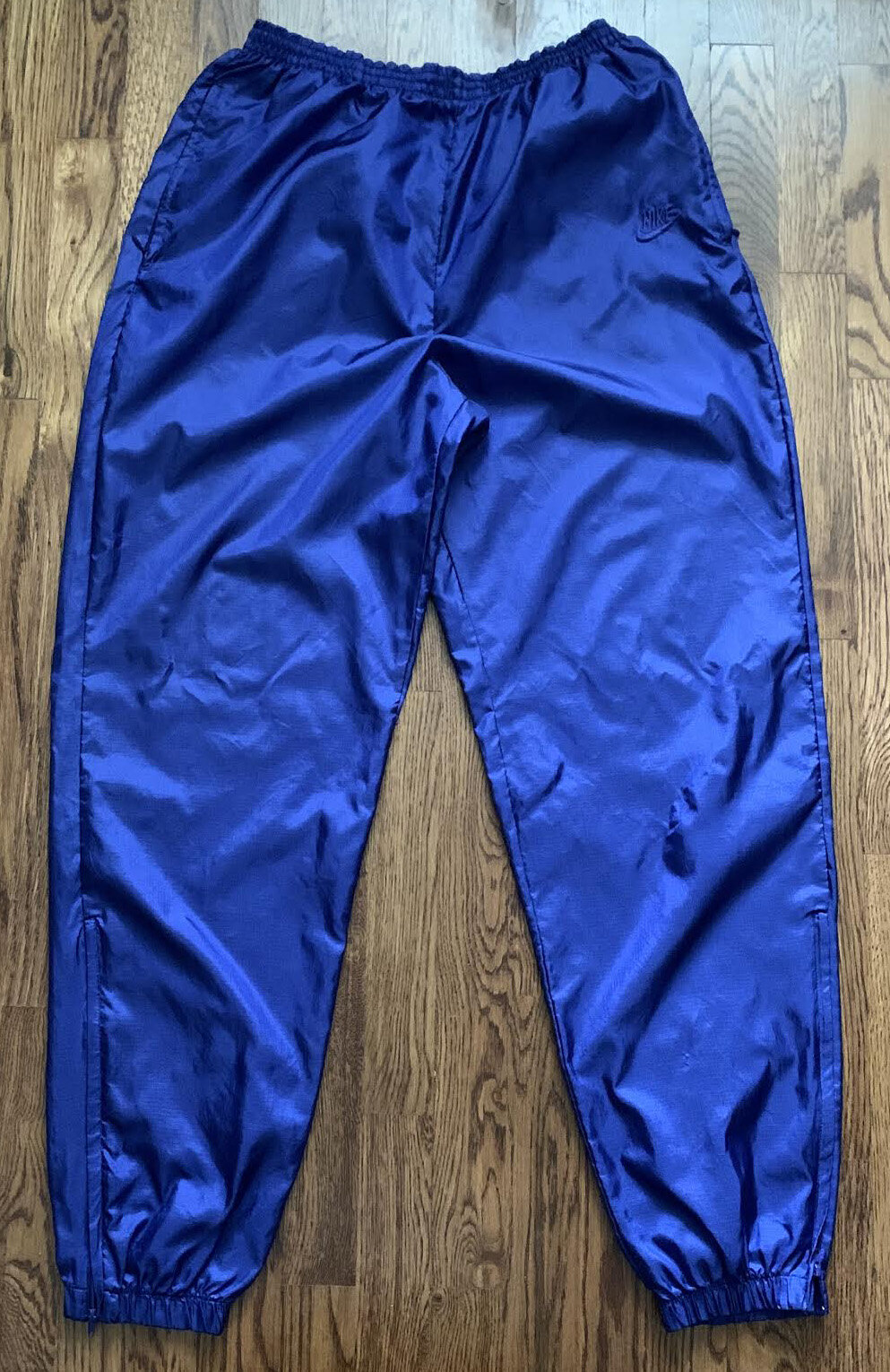 Navy Blue  Base Color  Striped Boys School Sports Nylon Track Pant  Regular Fit Size Medium