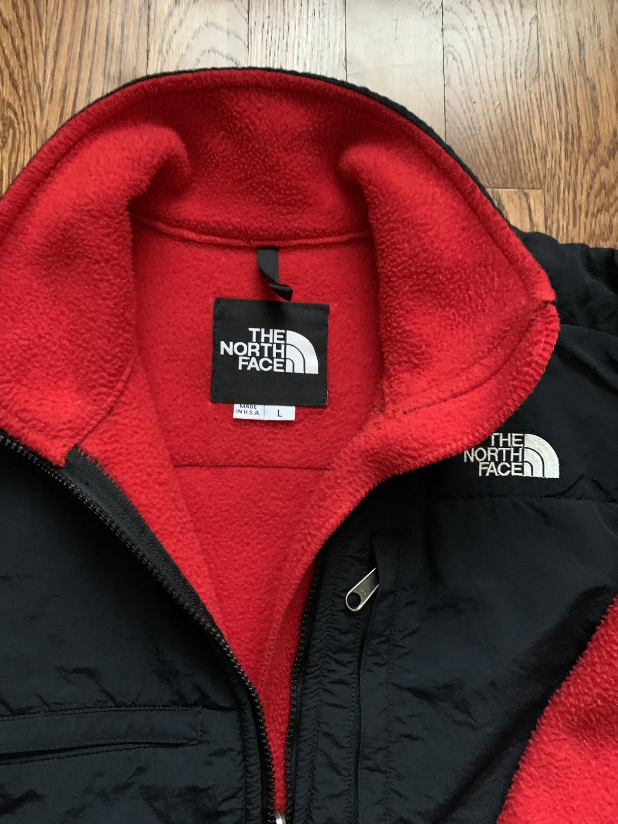 Vintage The North Face Red Denali Fleece Jacket (Size L) — Roots