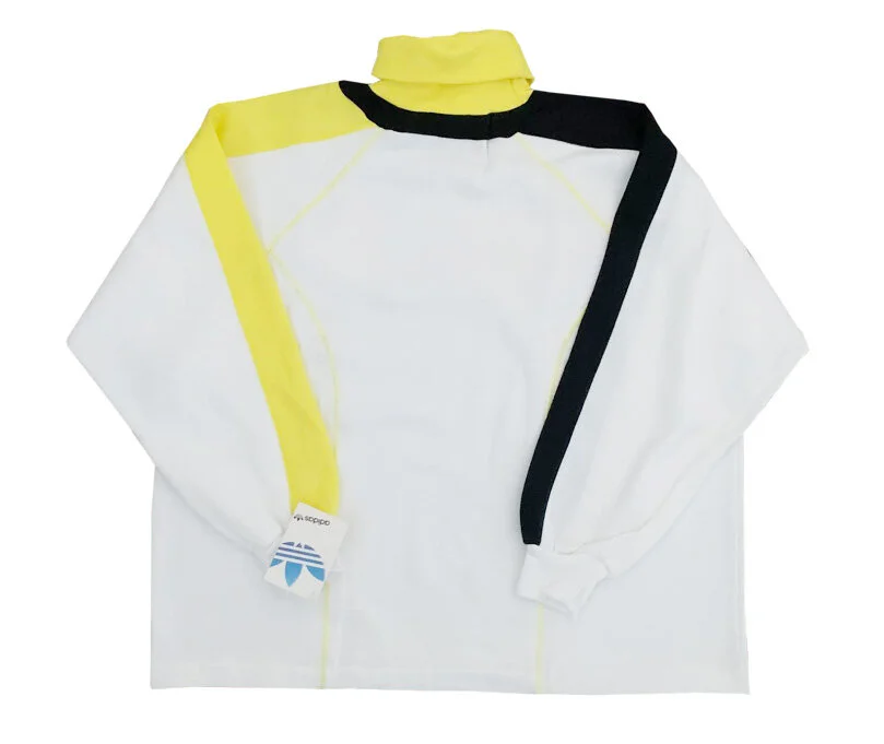 Vintage 90s Adidas yellow and black turtle neck sweatshirt