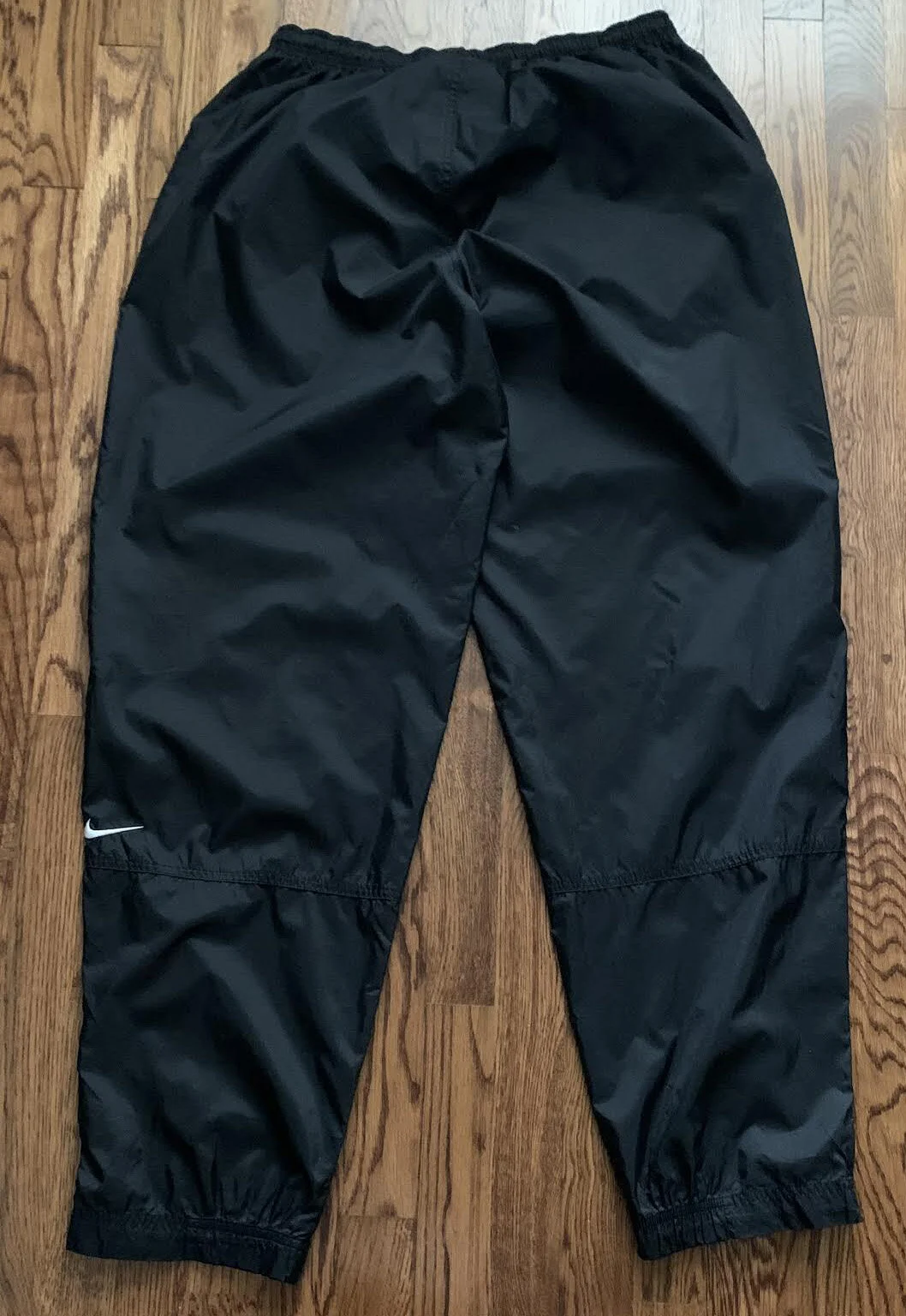 Vintage 90s Nike Black / White Swoosh Windbreaker Pants