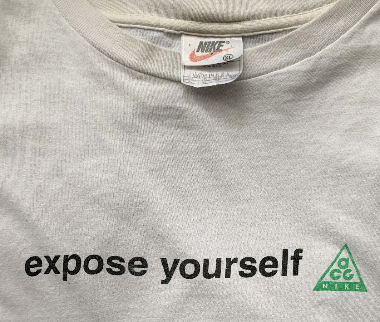 Vintage Nike ACG Expose Yourself t shirt.